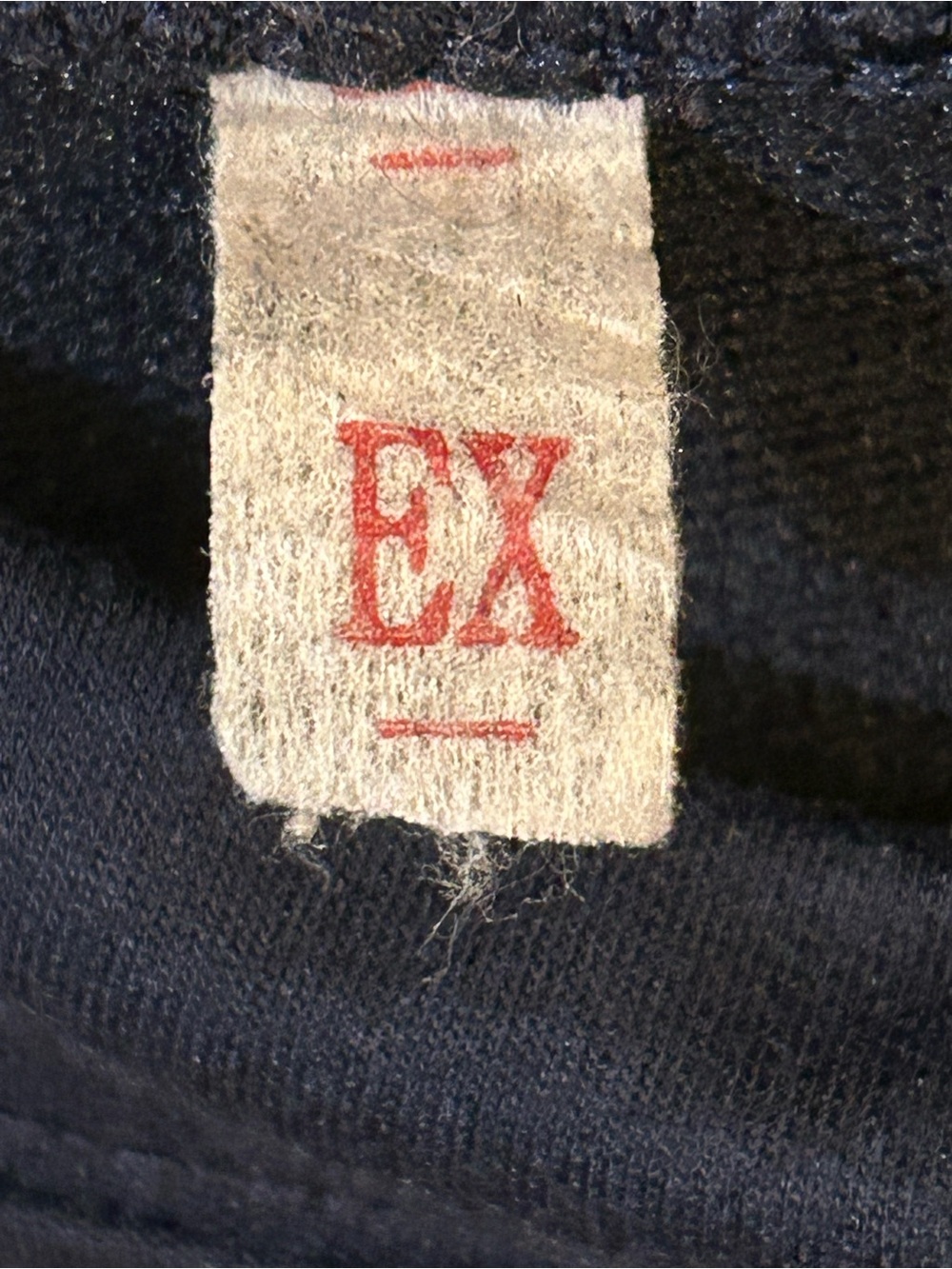 Designer Inspired Navy Crewneck Sweatshirt with Rhinestone Vintage Logo - Picture 5 of 5